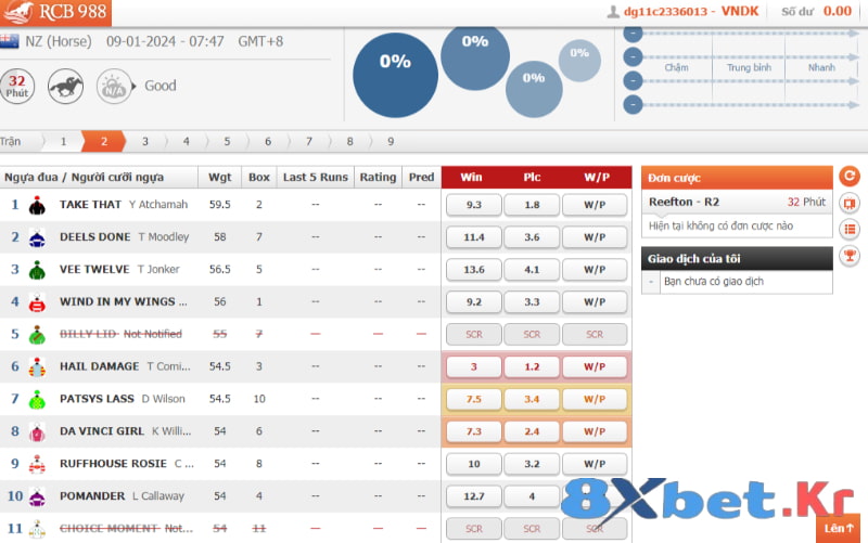 Cá cược đua ngựa thế giới tại 8Xbet