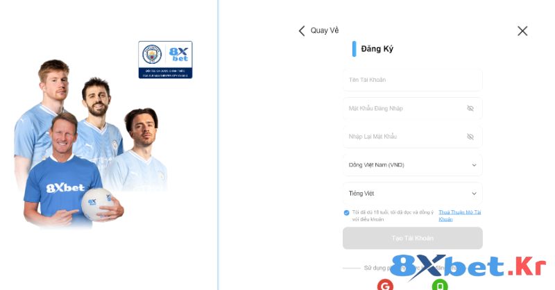 Đăng ký 8Xbet